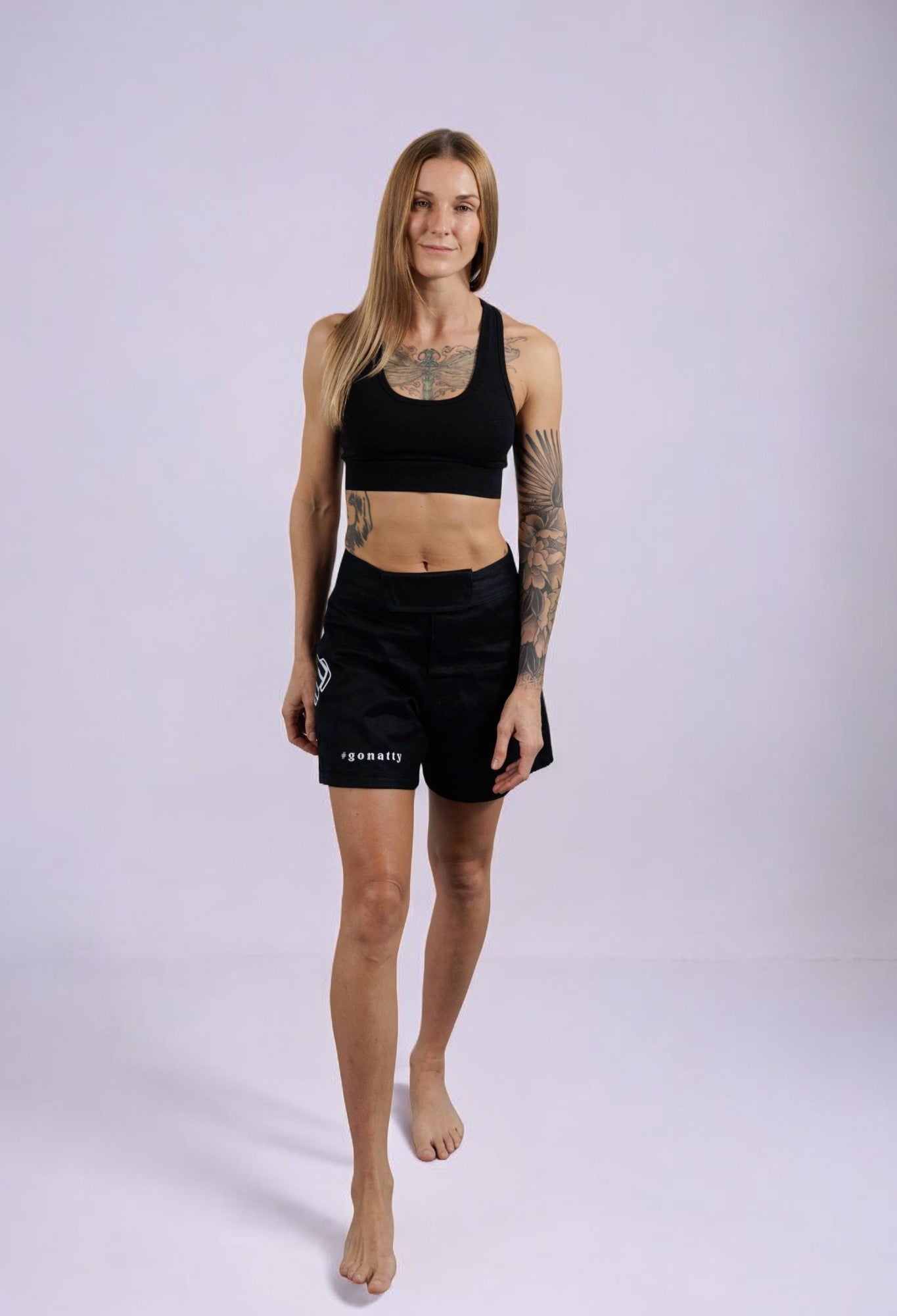 Black Racerback Sports Bra - Hemp + Bamboo