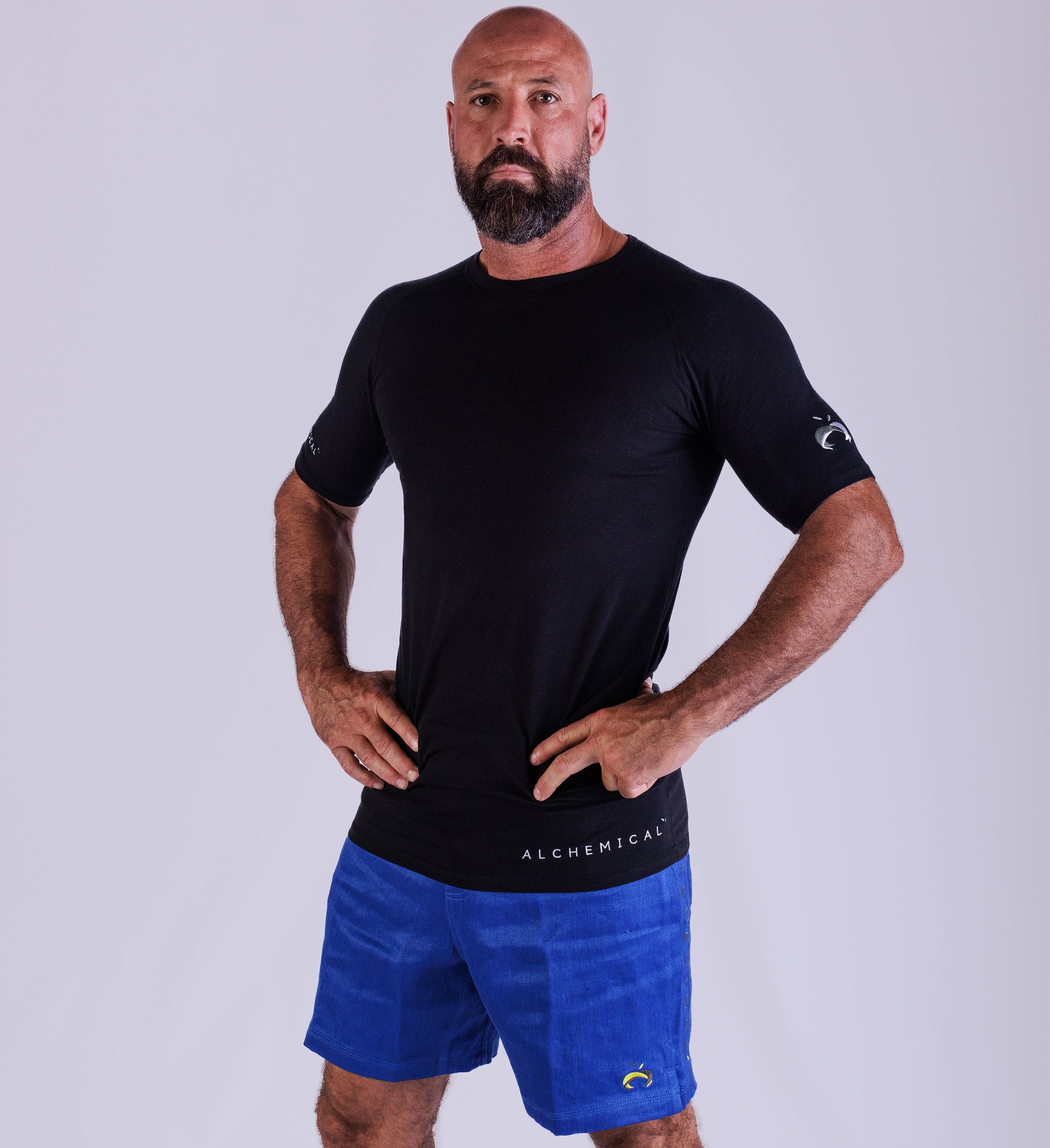 Bamboo Black Rash Guard Short Sleeve