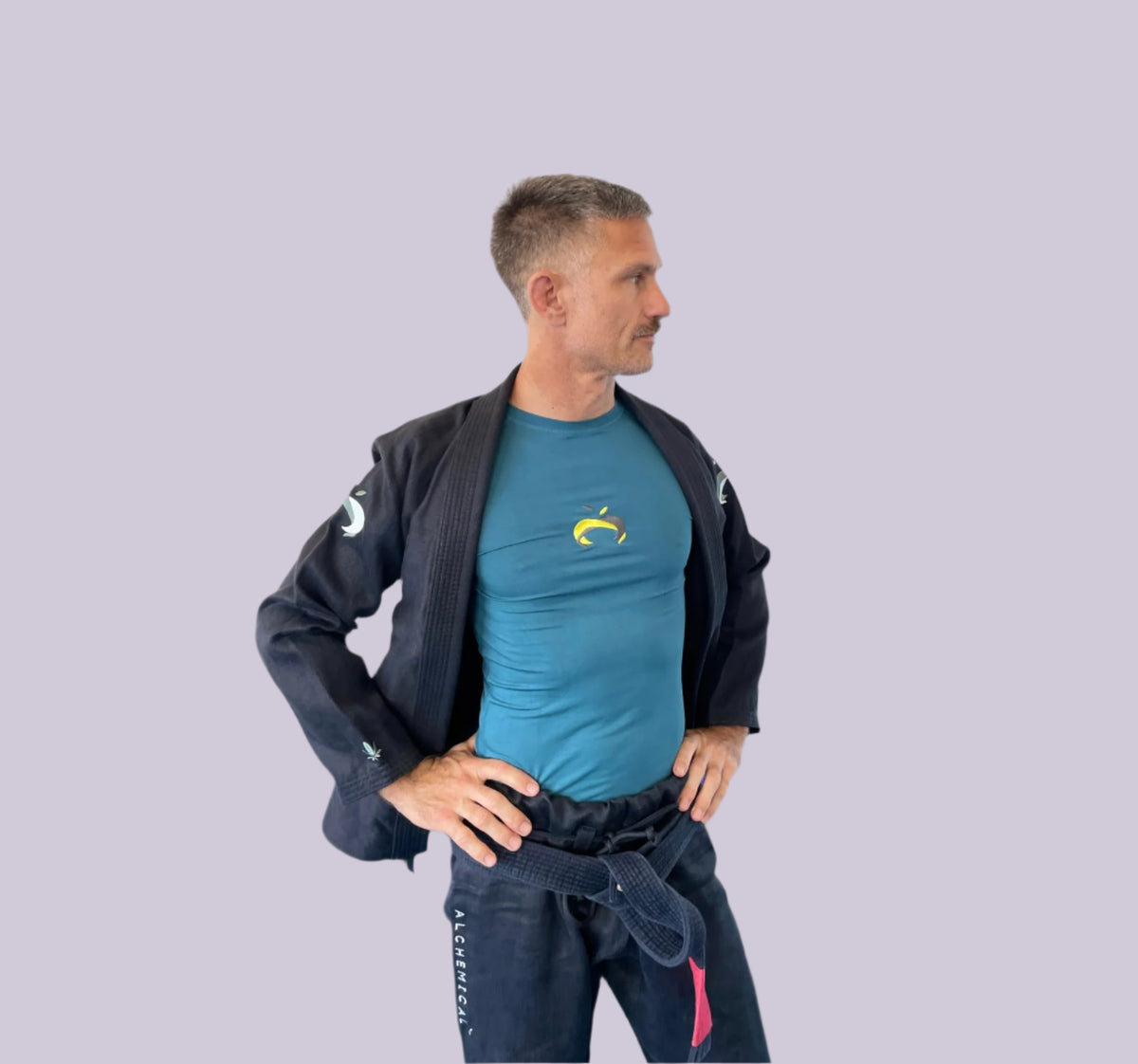 Bamboo Teal Rash Guard Long Sleeve