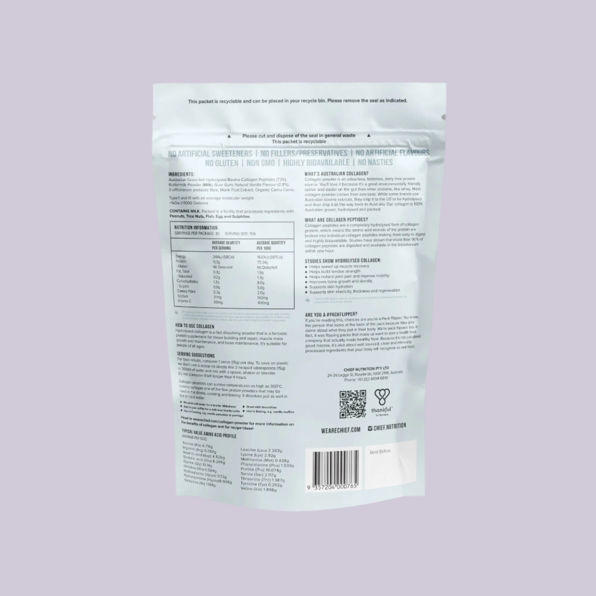Chief Collagen Protein - Creamy Vanilla