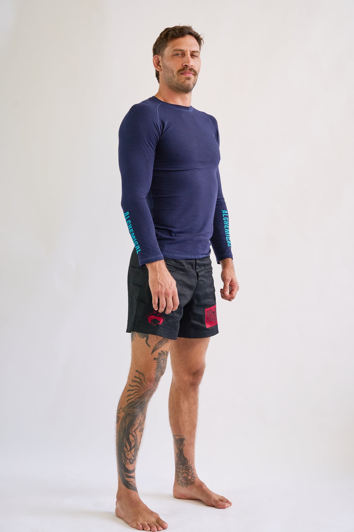 Hemp Navy Blue Rash Guard - Long Sleeve