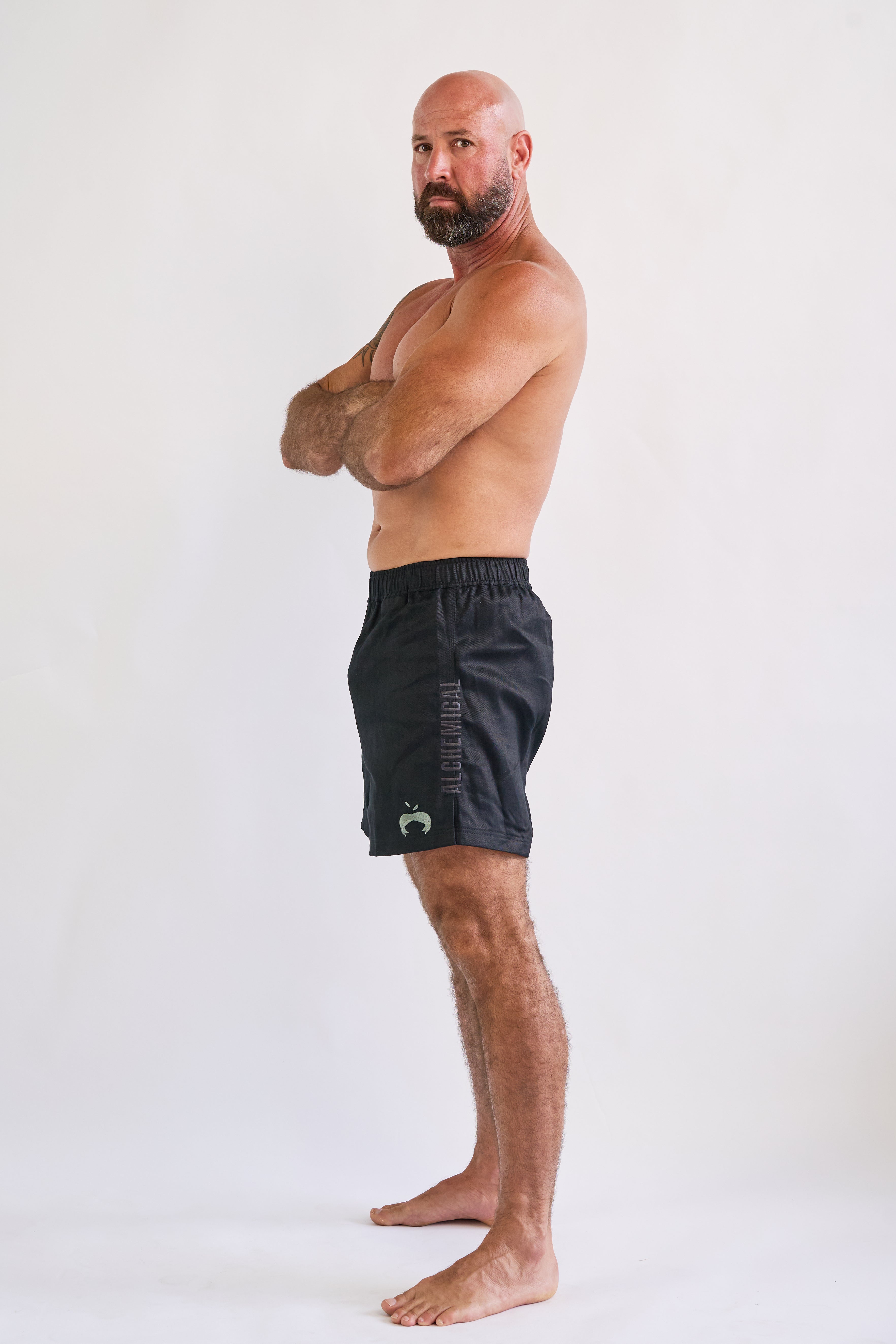 Grappling Shorts - Charcoal & Olive