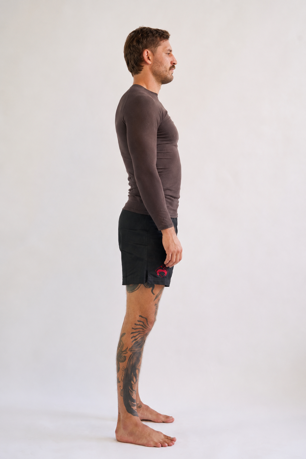 Washed Cocoa Bean Hemp Rash Guard - Long Sleeve