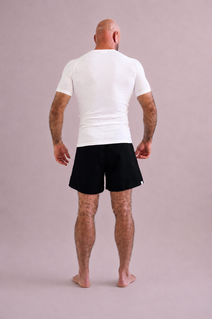 White Hemp Rash Guard - Short Sleeve