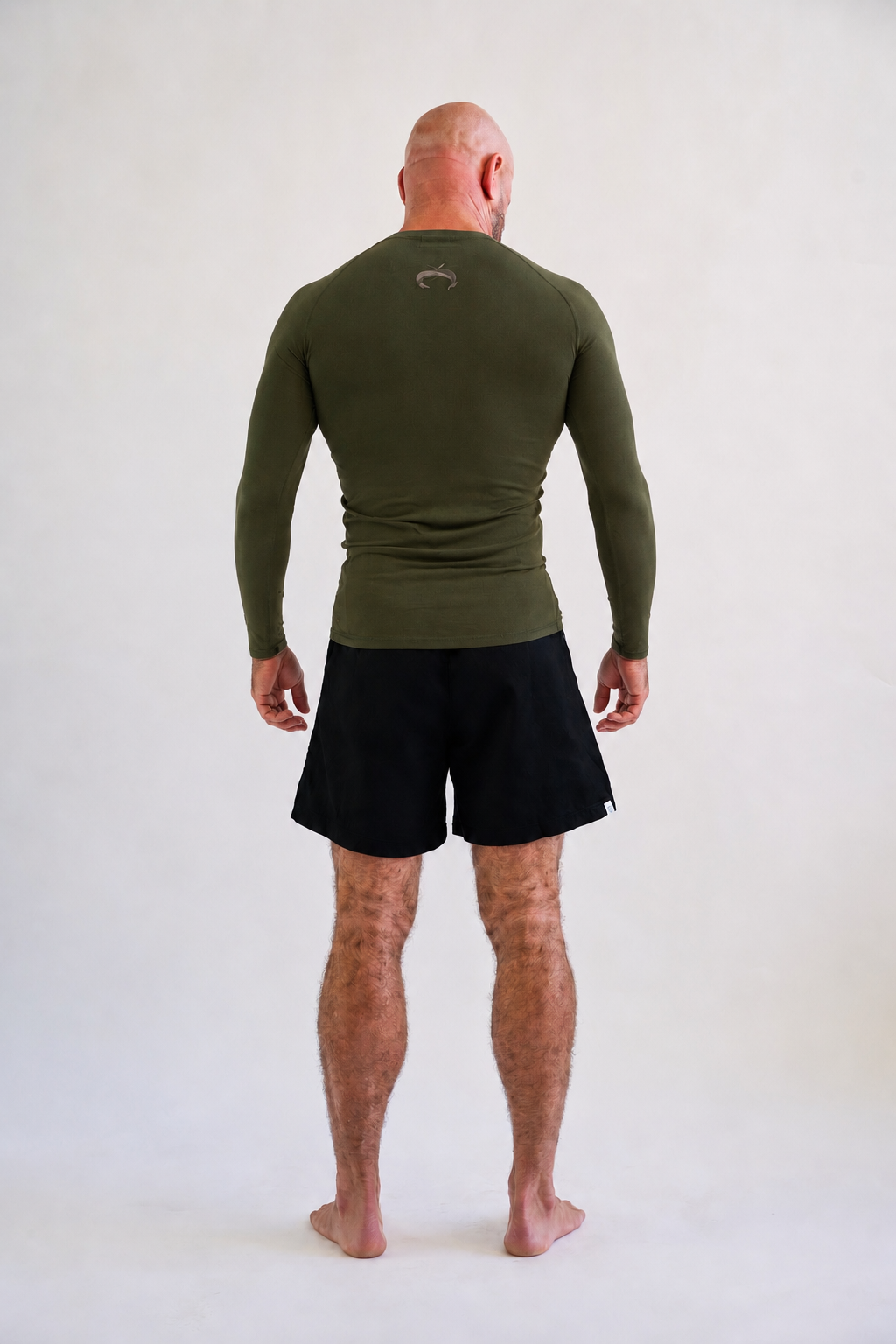 Washed Forest Green Hemp Rash Guard - Long Sleeve