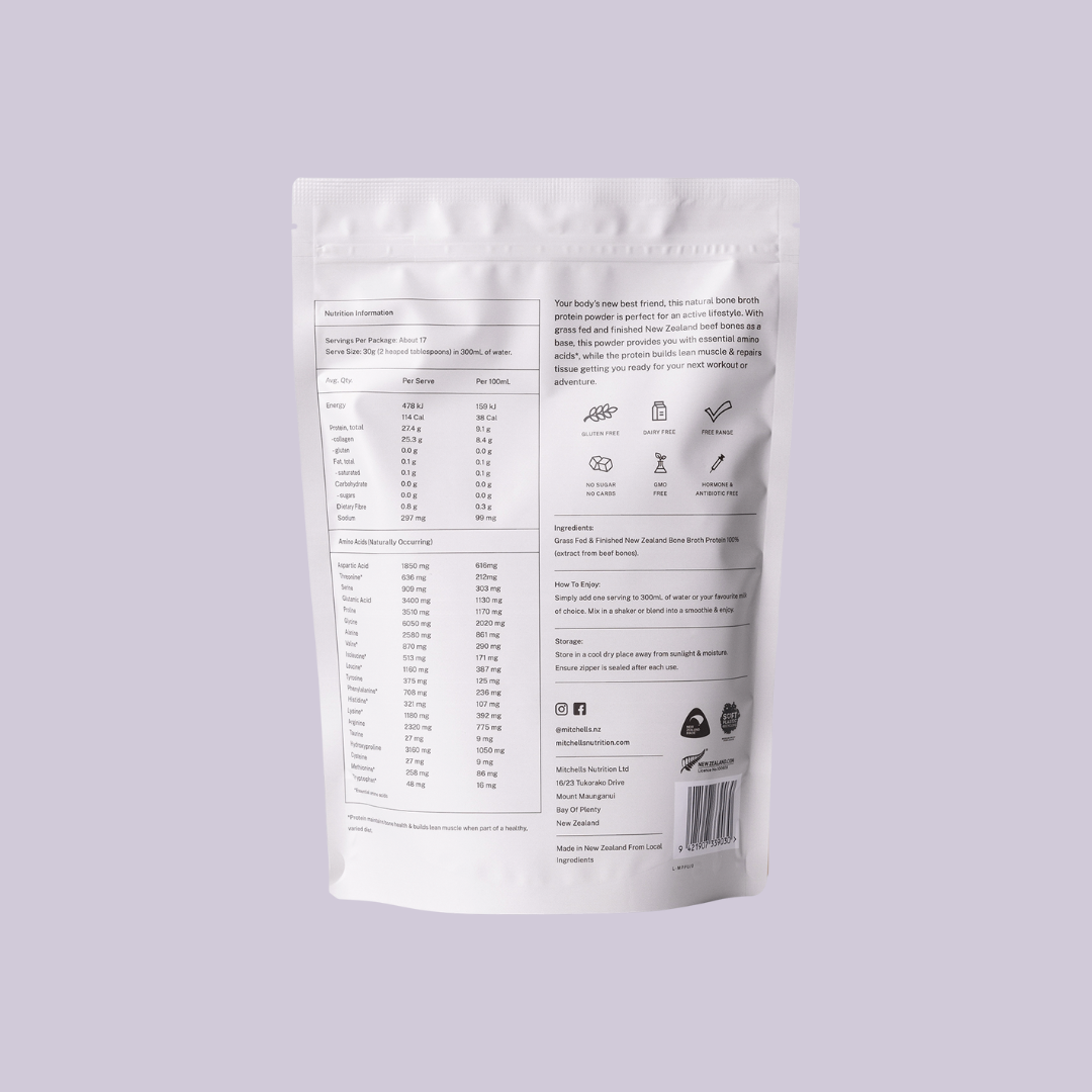 Mitchells Nutrition Bone Broth Powder - Unflavoured