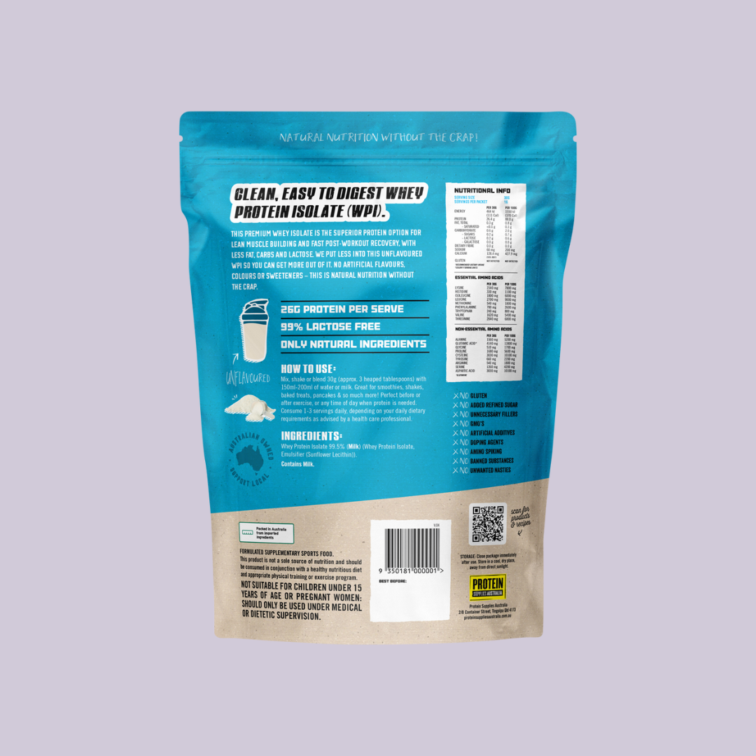 Protein Supplies Australia Whey Protein Isolate - 500g