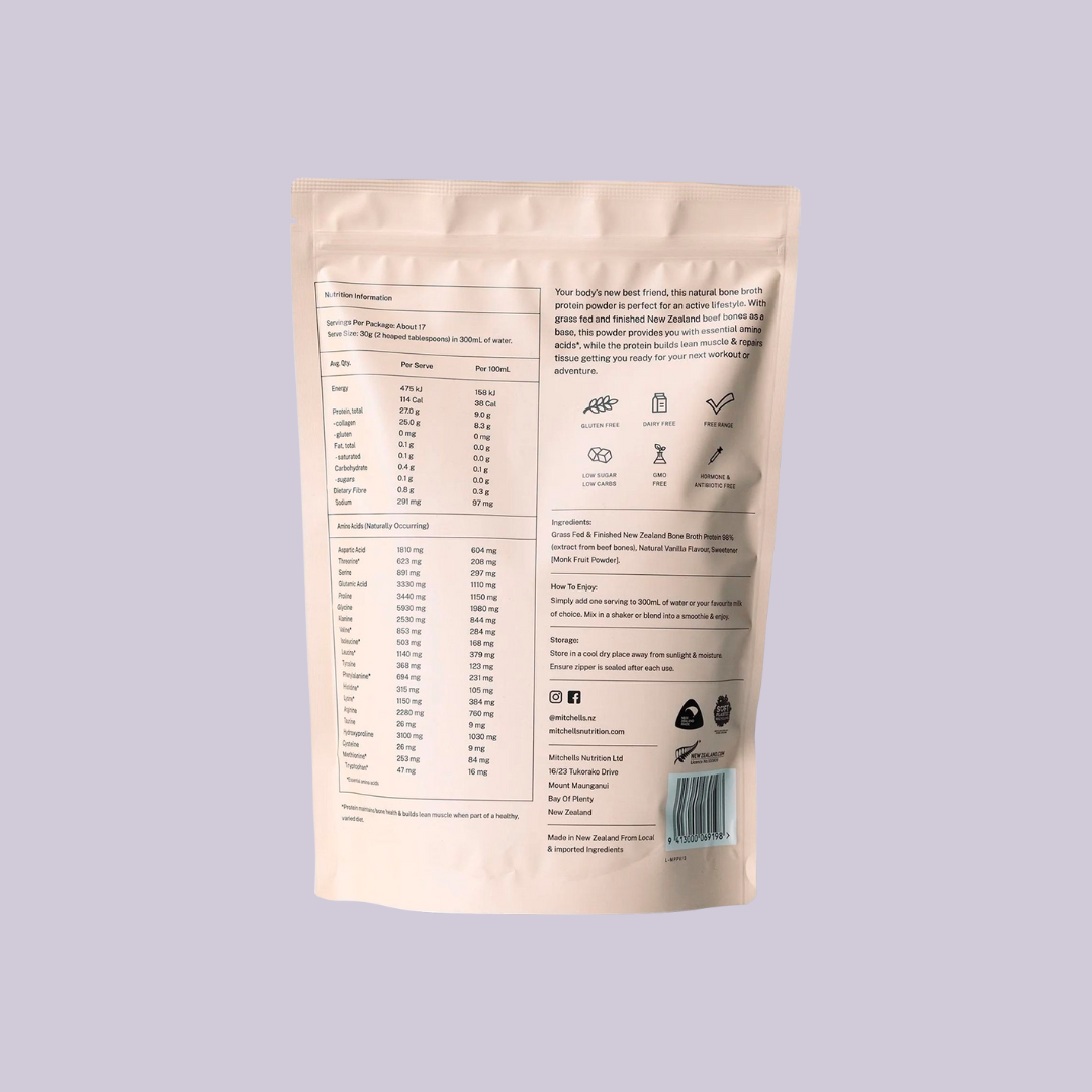 Mitchells Nutrition Bone Broth Powder - Vanilla