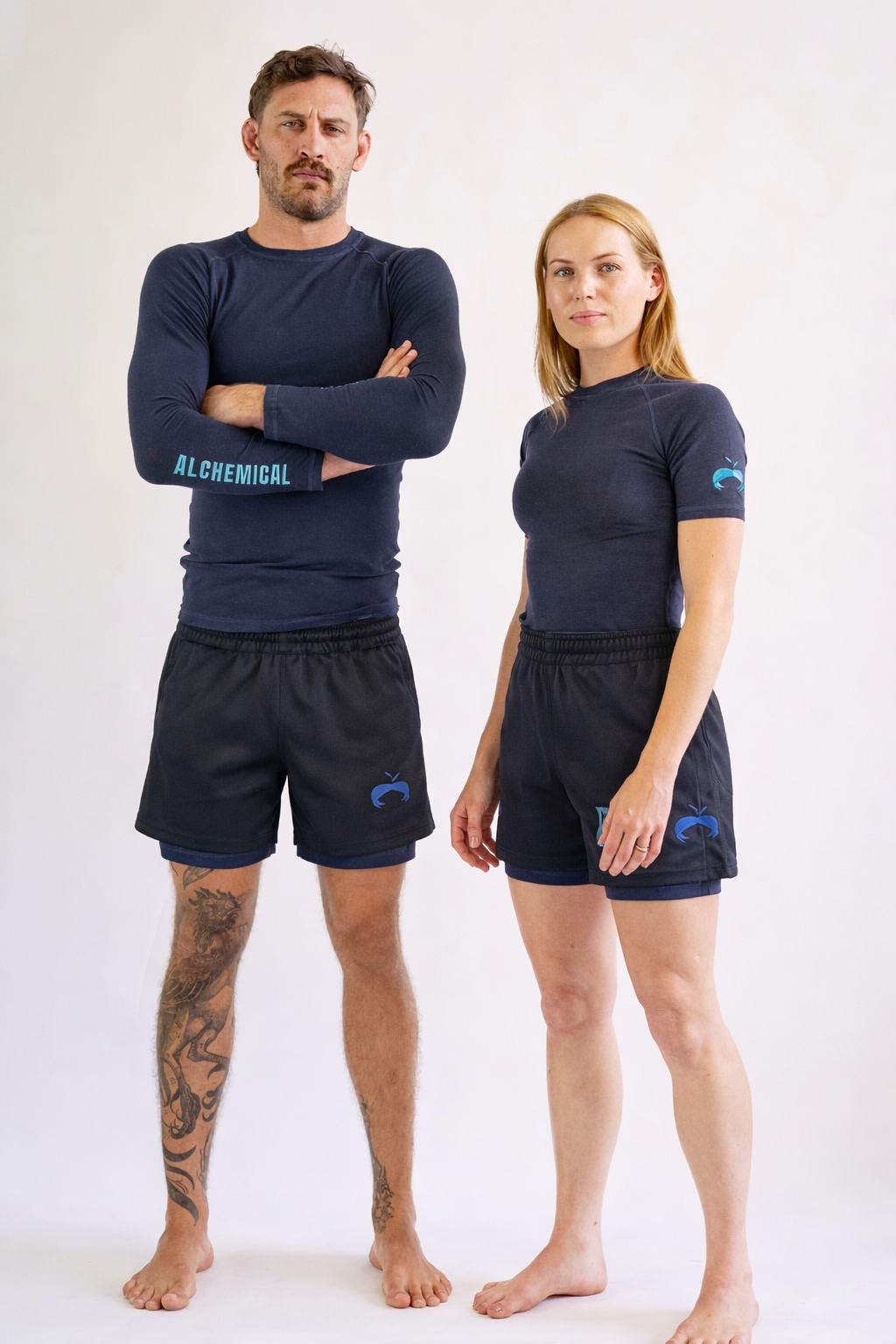 Navy Short Sleeve Rash Guard &amp; Combo Short Kit - Limited Edition