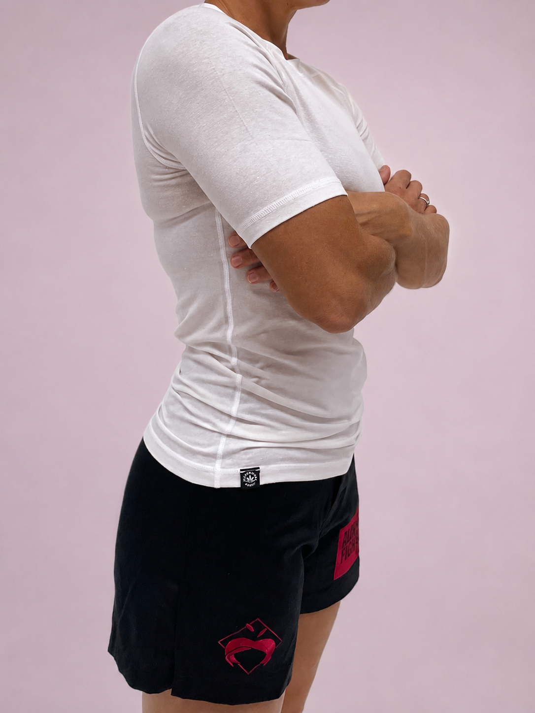 White Hemp Rash Guard - Short Sleeve