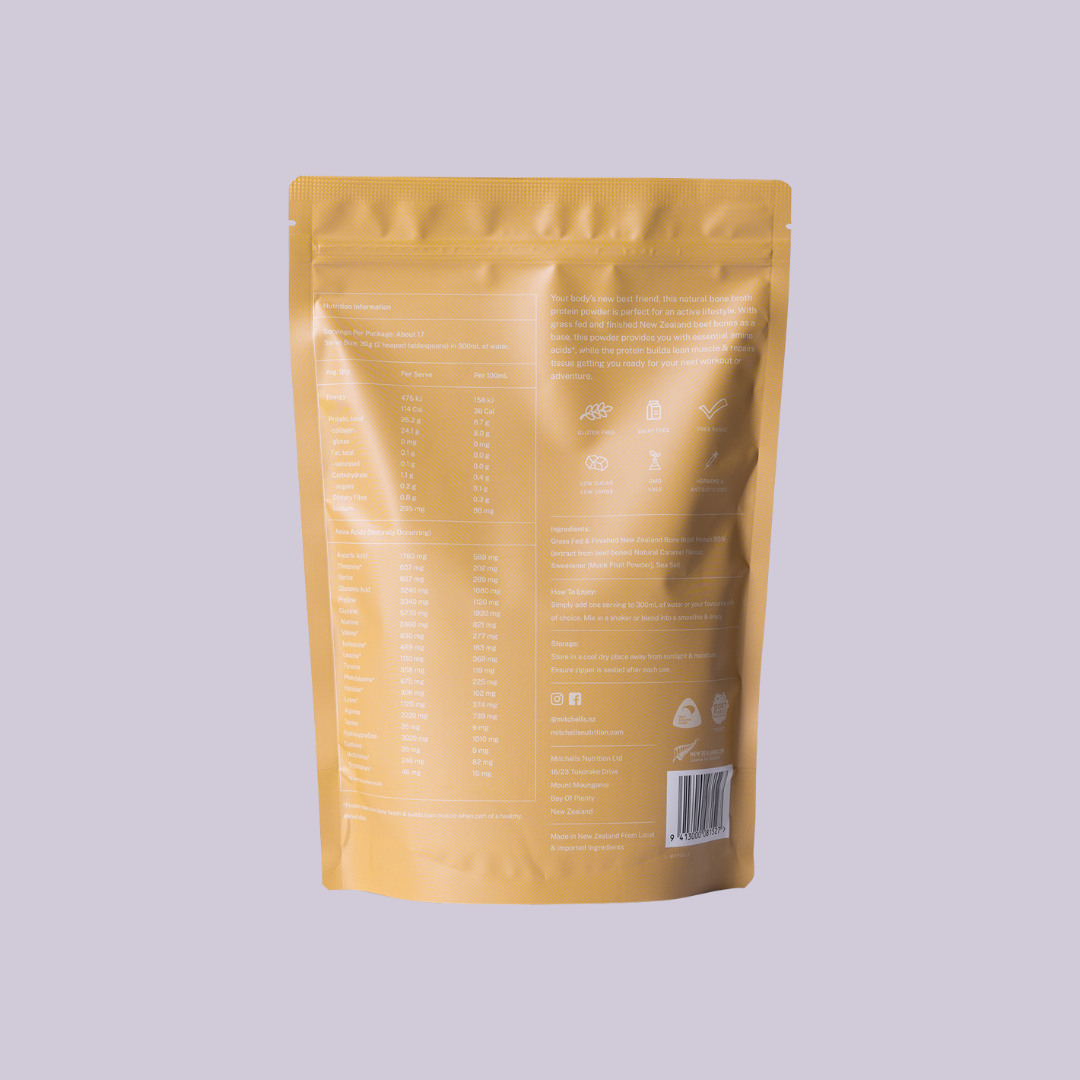 Mitchells Nutrition Bone Broth Powder - Salted Caramel