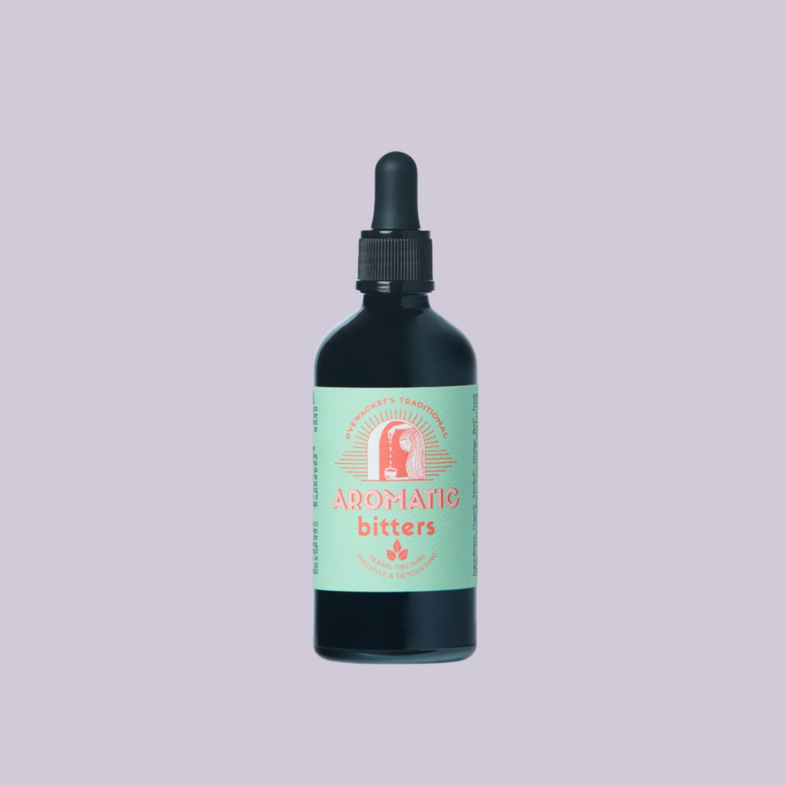 Bottle of Aromantic Bitters on a white background