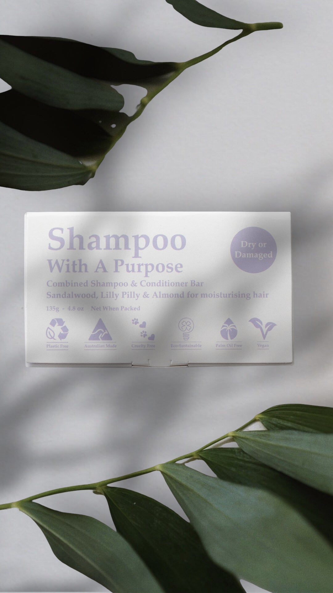 Shampoo With a Purpose Dry/DamagedShampoo Bar- Plastic Free
