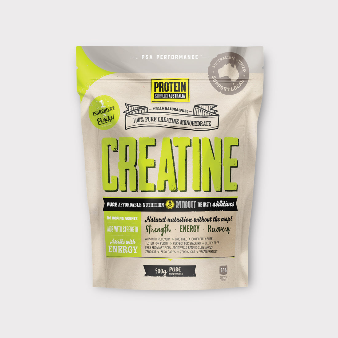 Protein Supplies Australia Creatine Monohydrate Pure 200g or 500g