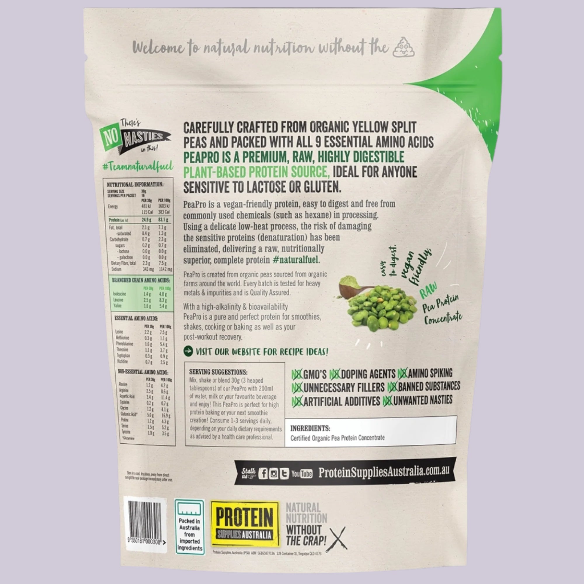 Protein Supplies Australia - Pea Pro 500g