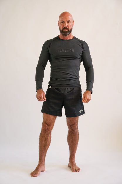 Hemp Black Rash Guard - Long Sleeve