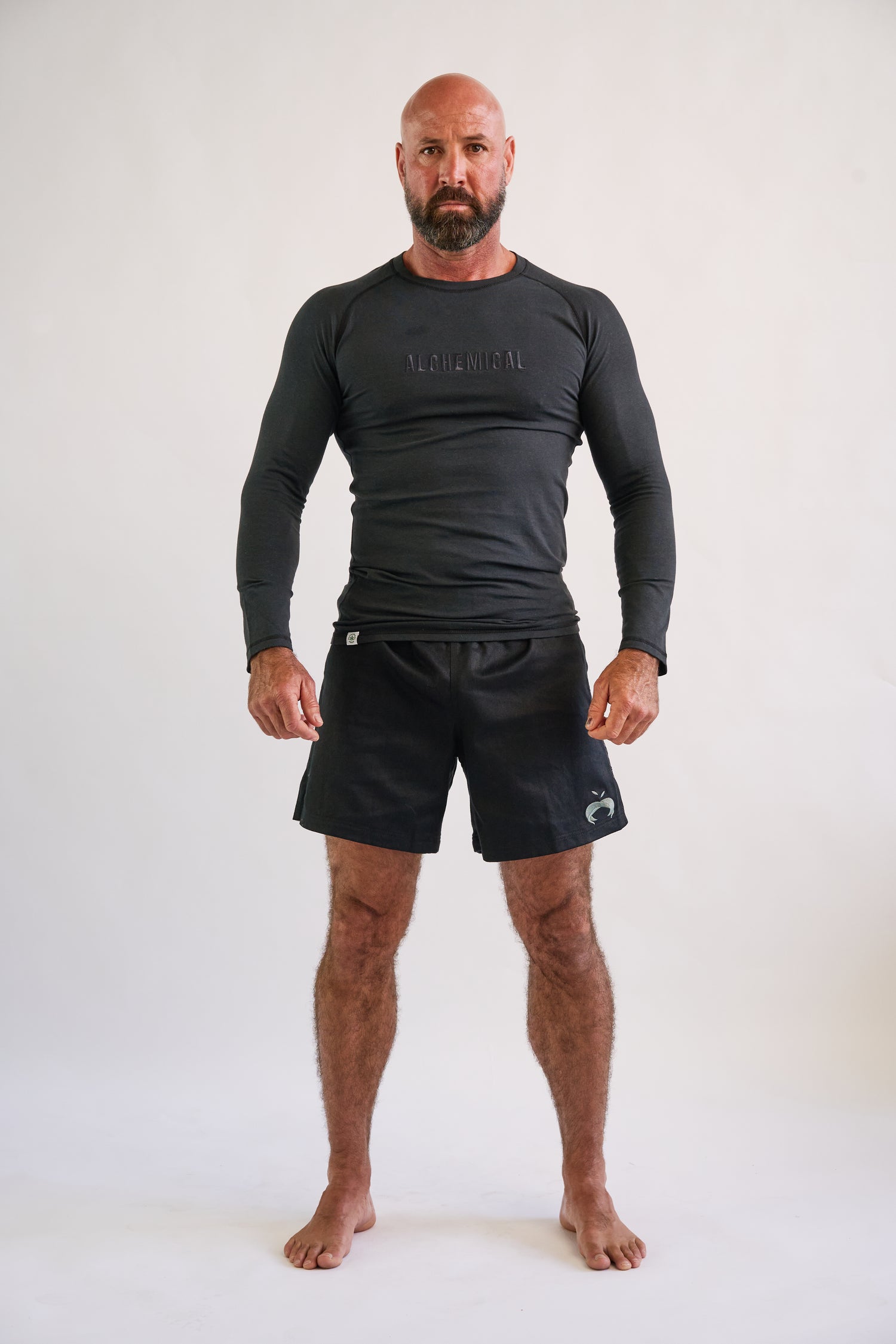 Hemp Black Rash Guard - Long Sleeve