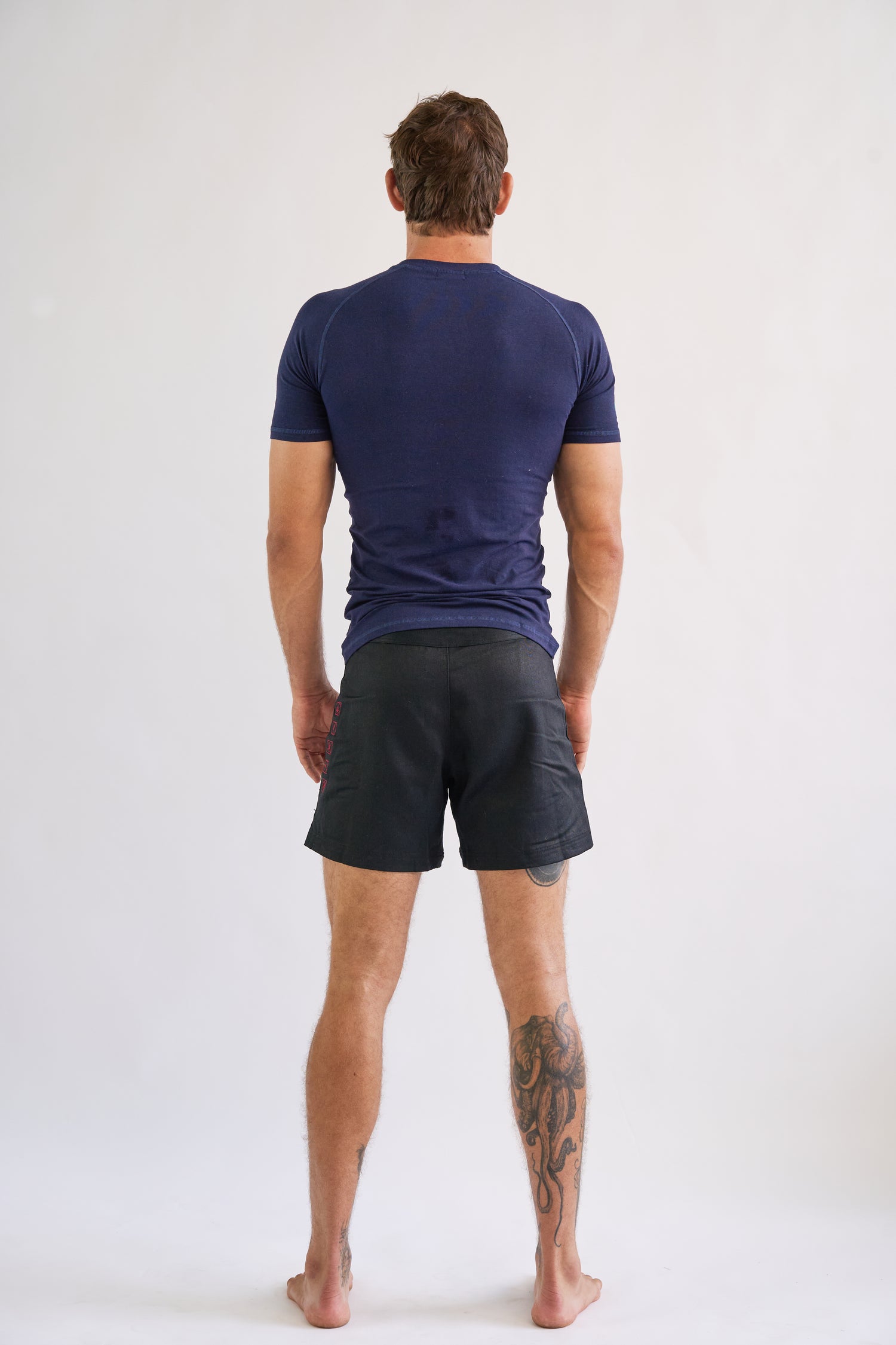 Hemp Navy Blue Rash Guard - Short Sleeve