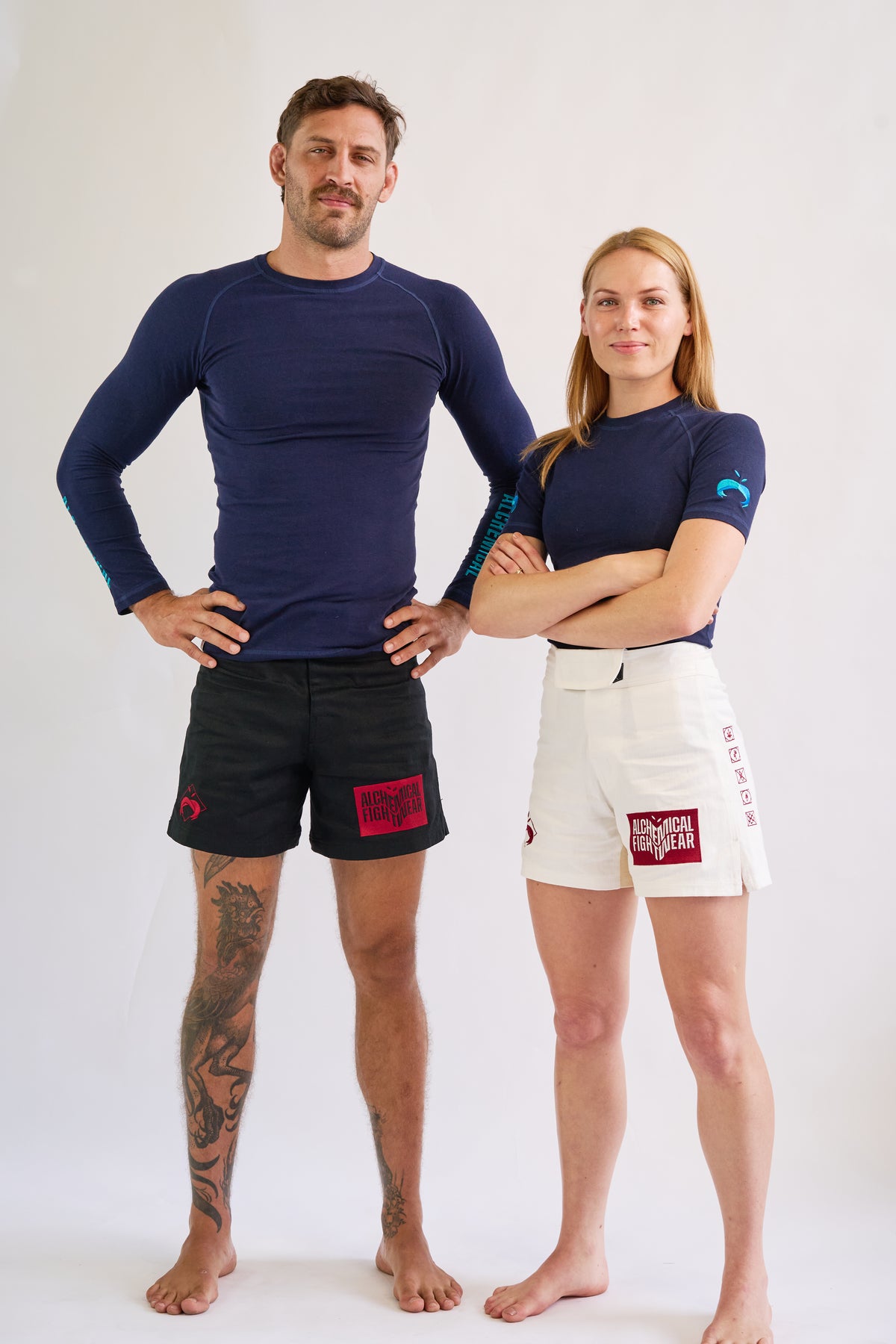 Hemp Navy Blue Rash Guard - Short Sleeve