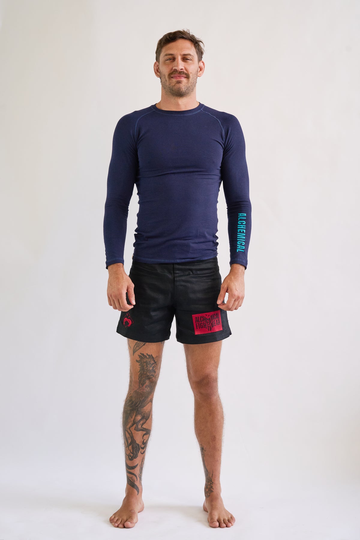 Hemp Navy Blue Rash Guard - Long Sleeve
