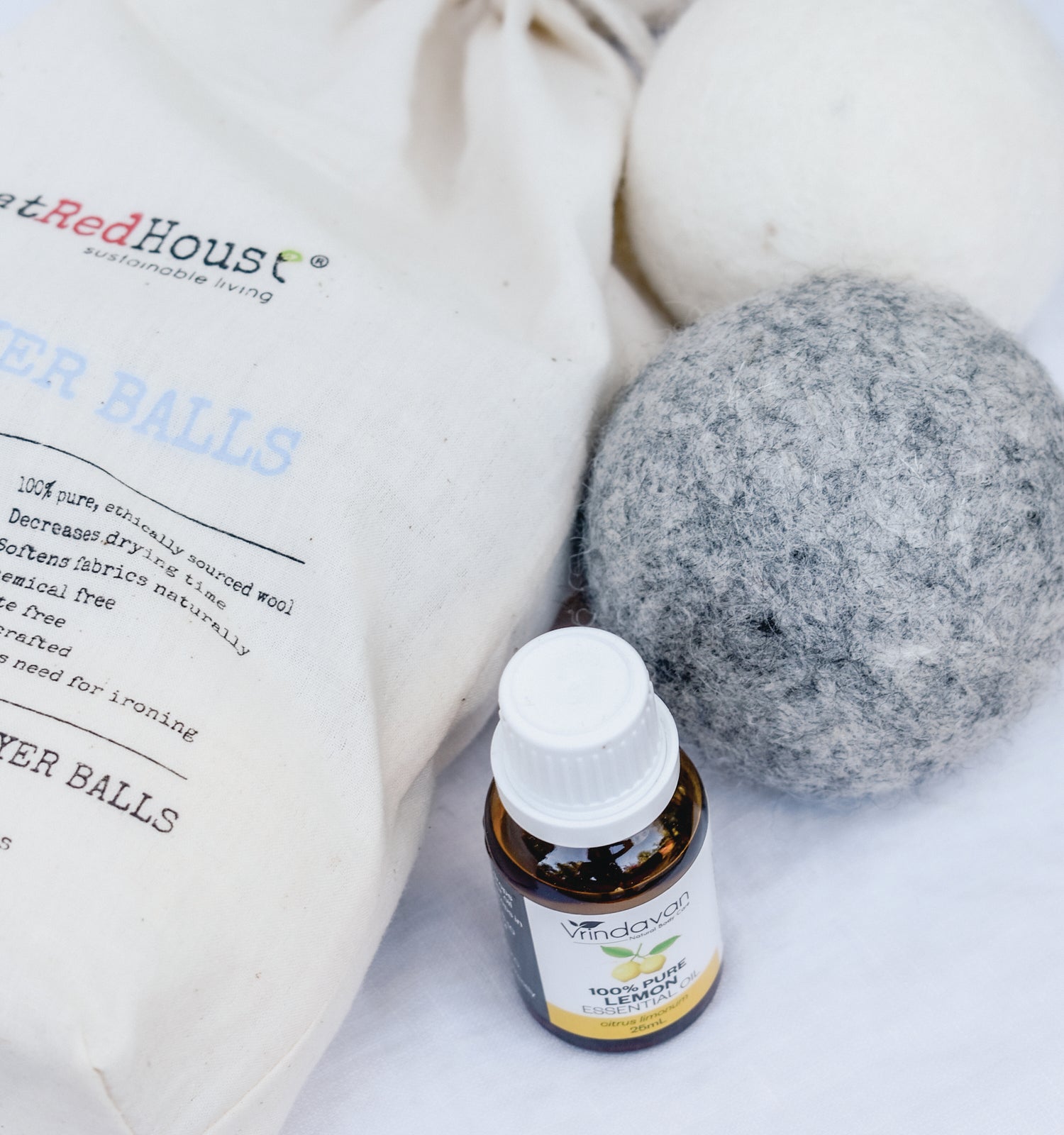 Wool Dryer Balls & Essential Oil